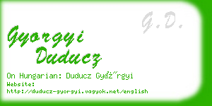 gyorgyi duducz business card